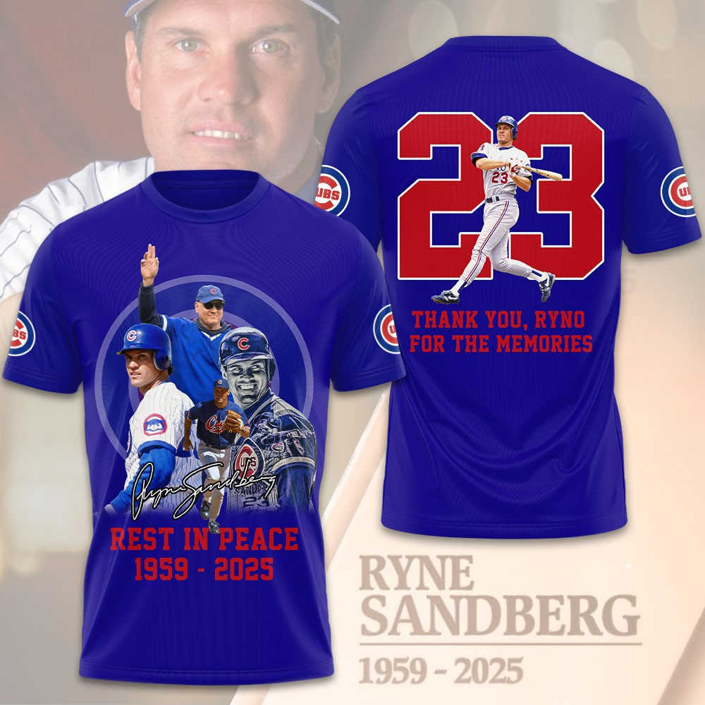 R.I.P Ryne Sandberg Forever 23 Merch Thank You For The Memories Shirt