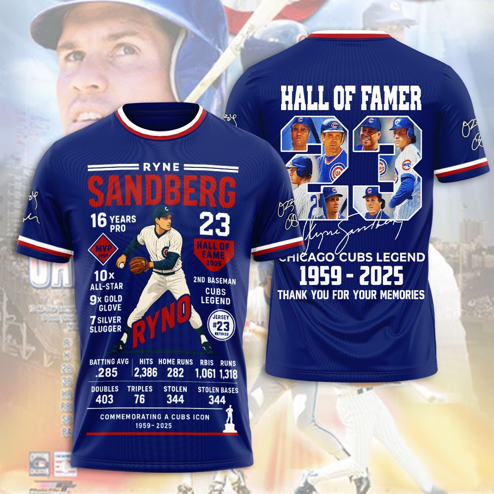 R.I.P Ryne Sandberg Thank You For The Memories Shirt