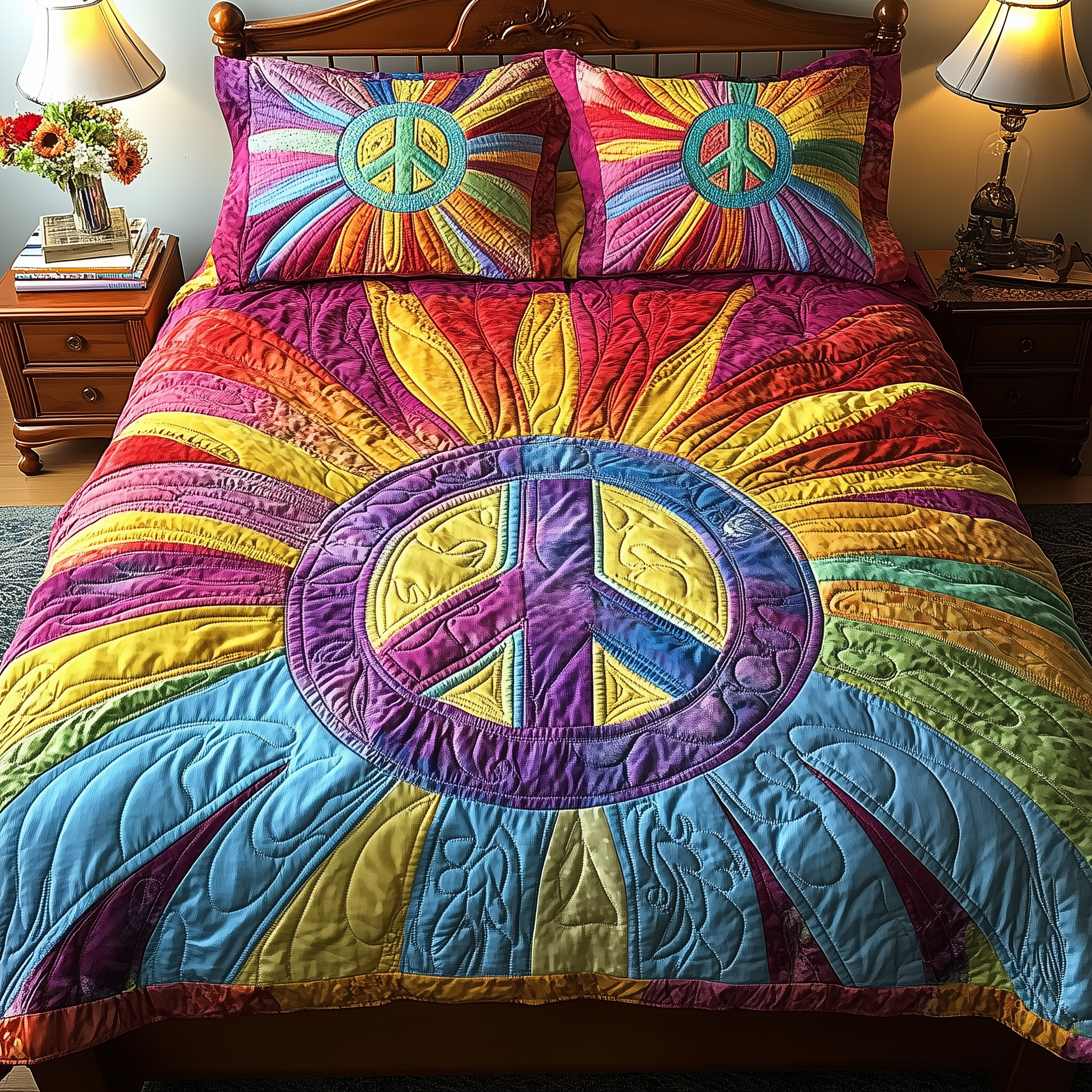 Radiant Harmony Quilted Bedding Set Duvet Cover Bedspread Set Item 1St Mothers Day Gifts