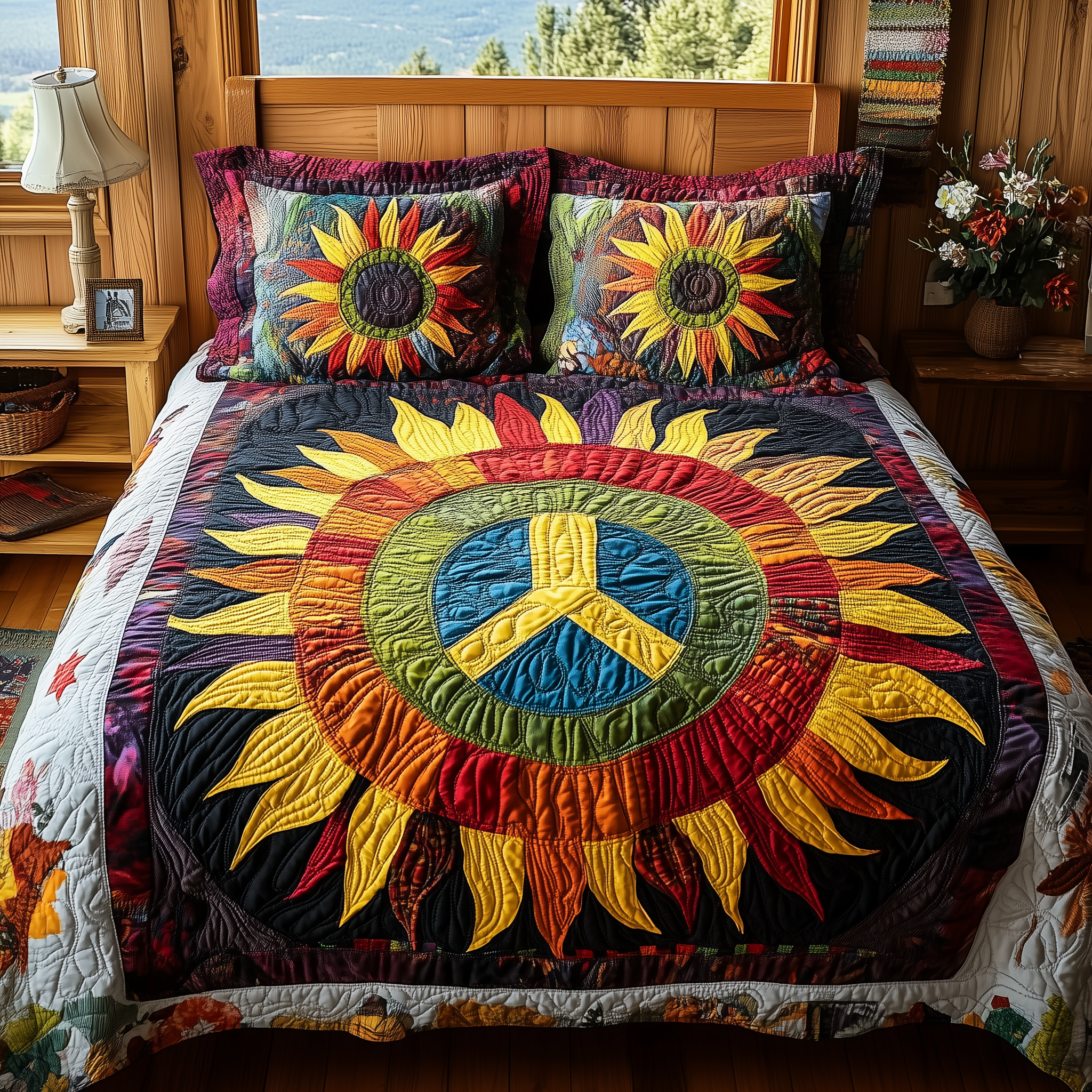 Radiant Harmony Quilted Bedding Set Duvet Cover Bedspread Set Item Best Mothers Day Gifts