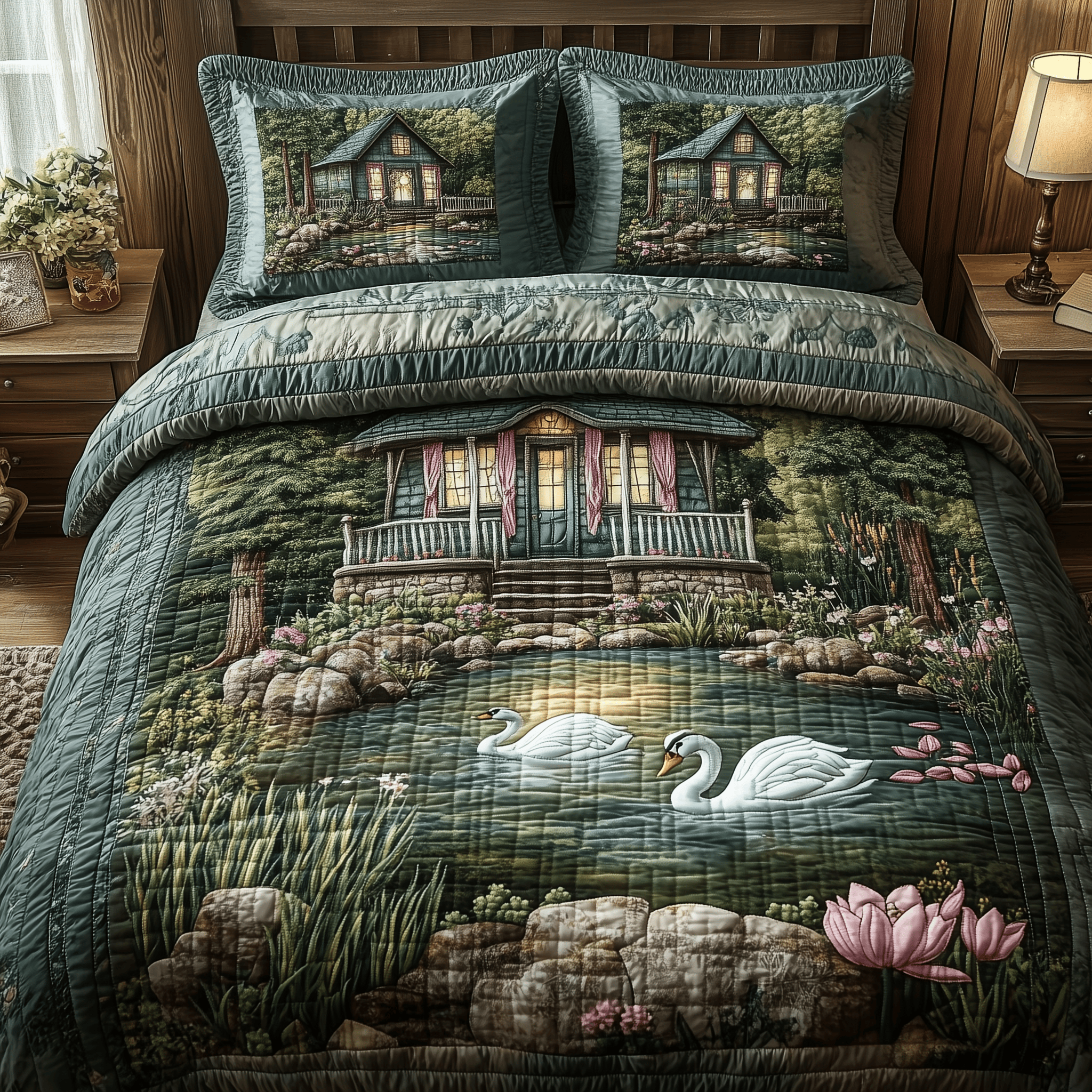 Radiant Polar Bear Quilted Bedding Set Best Valentine'S Day Present Ideas For Girlfriend