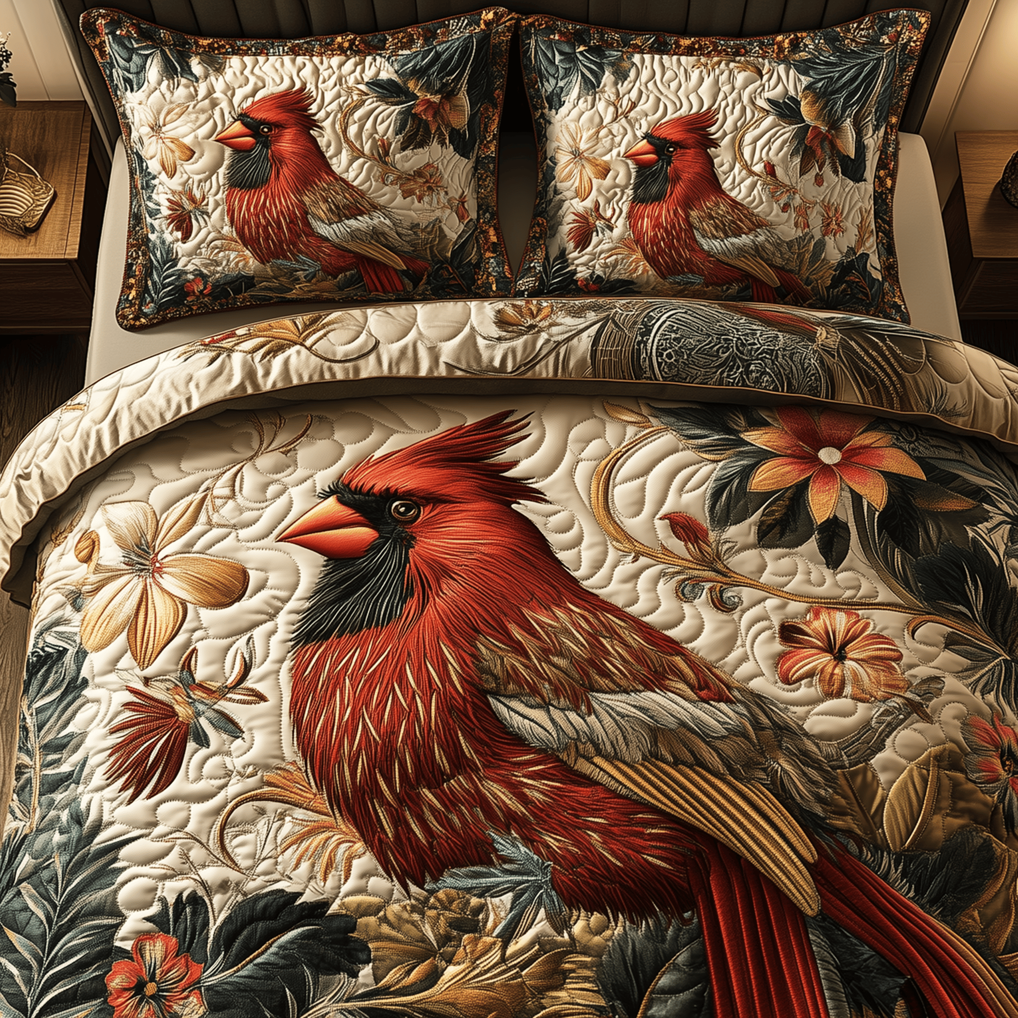 Radiant Wingscape Quilted Bedding Set Best Duvet Cover Bedspread Set Unique Gifts For Dad