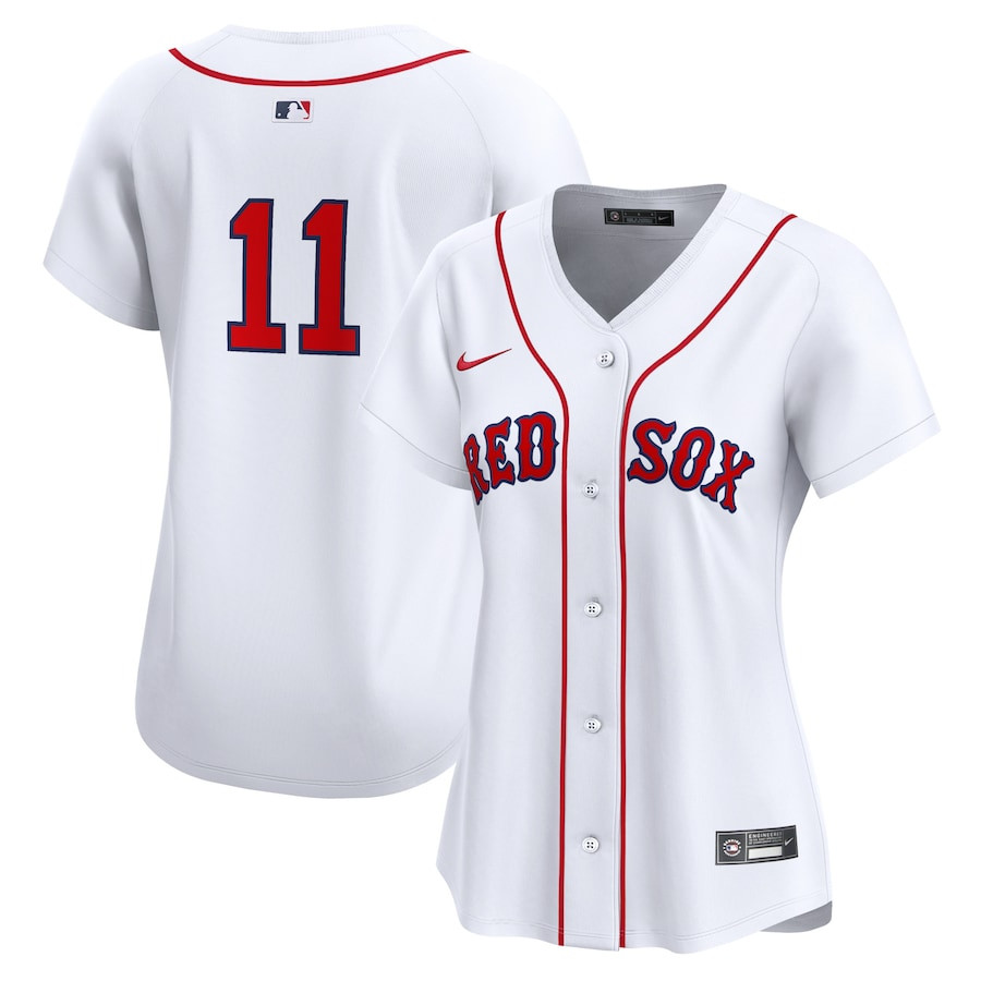 Rafael Devers 11 Boston Red Sox Women's Home Limited Player Jersey - White - JS506