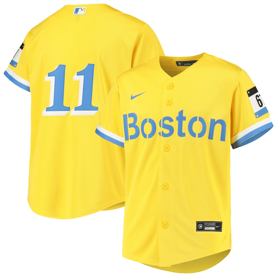Rafael Devers 11 Boston Red Sox Youth City Connect Jersey - Gold - JS787