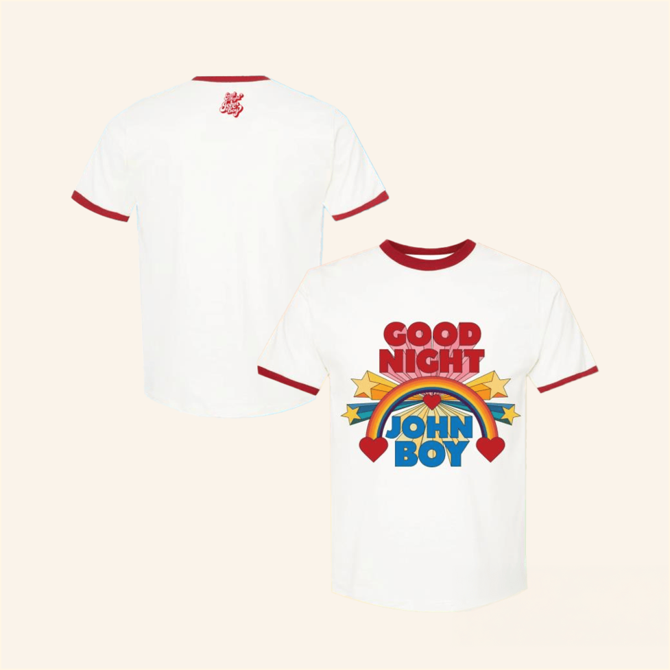 Rainbow Ringer T-Shirt Good Night John Boy Merch Birthday Gifts For Him Gifts For Best Friend