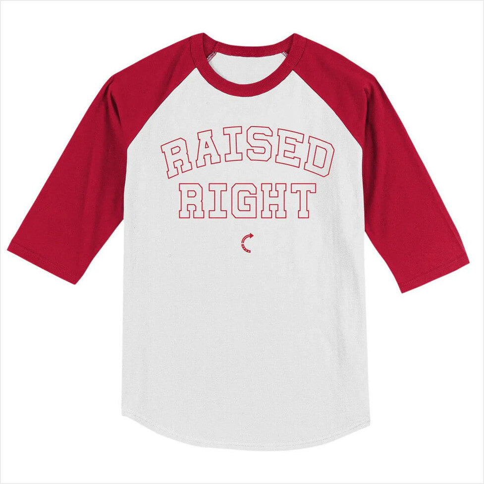 Raised Right Baseball T-Shirt Tpusa Merch Best Friend Birthday Gifts Christmas Presents