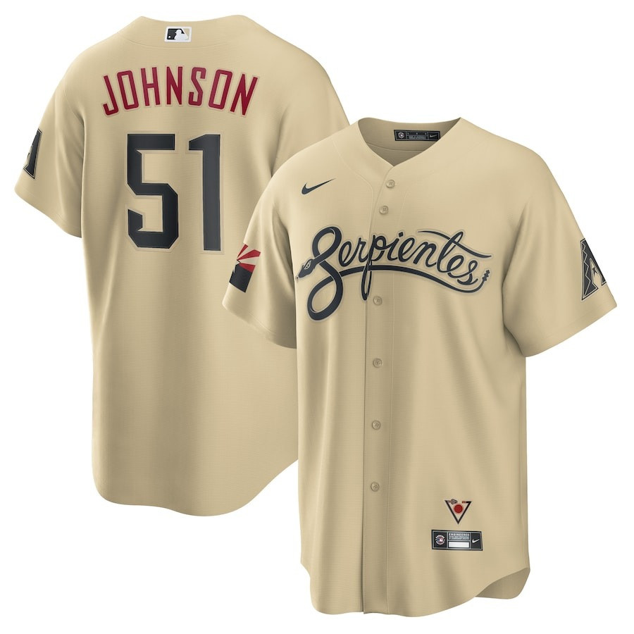 Randy Johnson 51 Arizona Diamondbacks City Connect Men Jersey - Sand - JS995