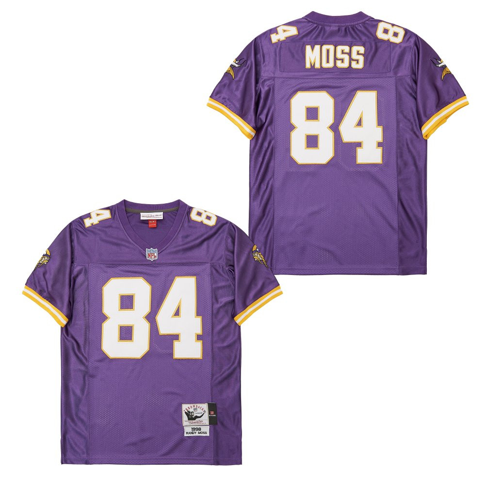 Randy Moss 84 Minnesota Vikings Throwback Men Jersey - Purple - JSDV709