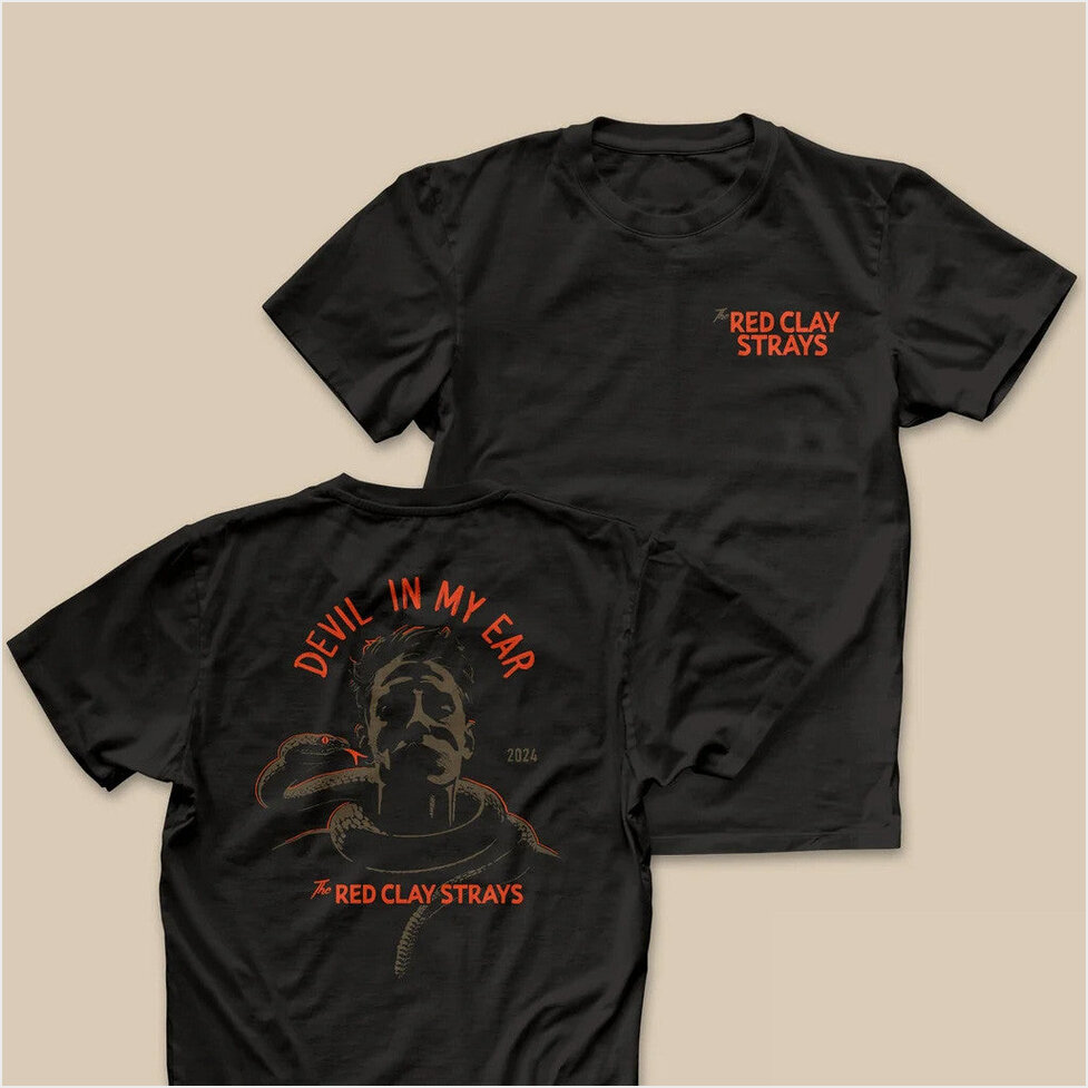 RCS Devil In My Ear Shirt Red Clay Strays Merch Birthday Gifts For Someone Who Loves Music