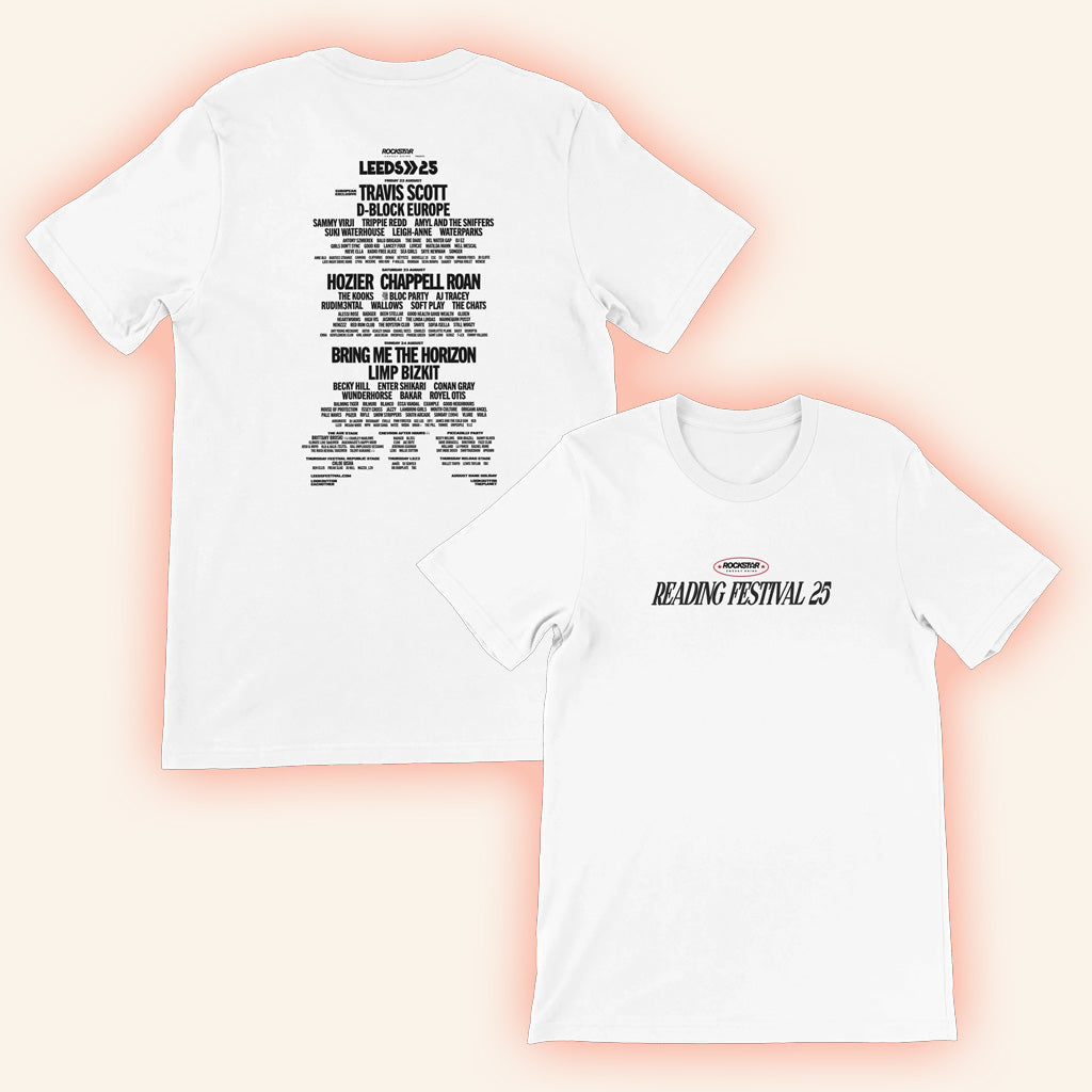 Reading And Leeds Festival Merch Reading 2025 White T-Shirt Gifts For Fans