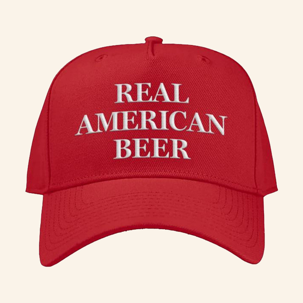 Real American Beer Merch America's Red Hat Embroidered Gifts For Father