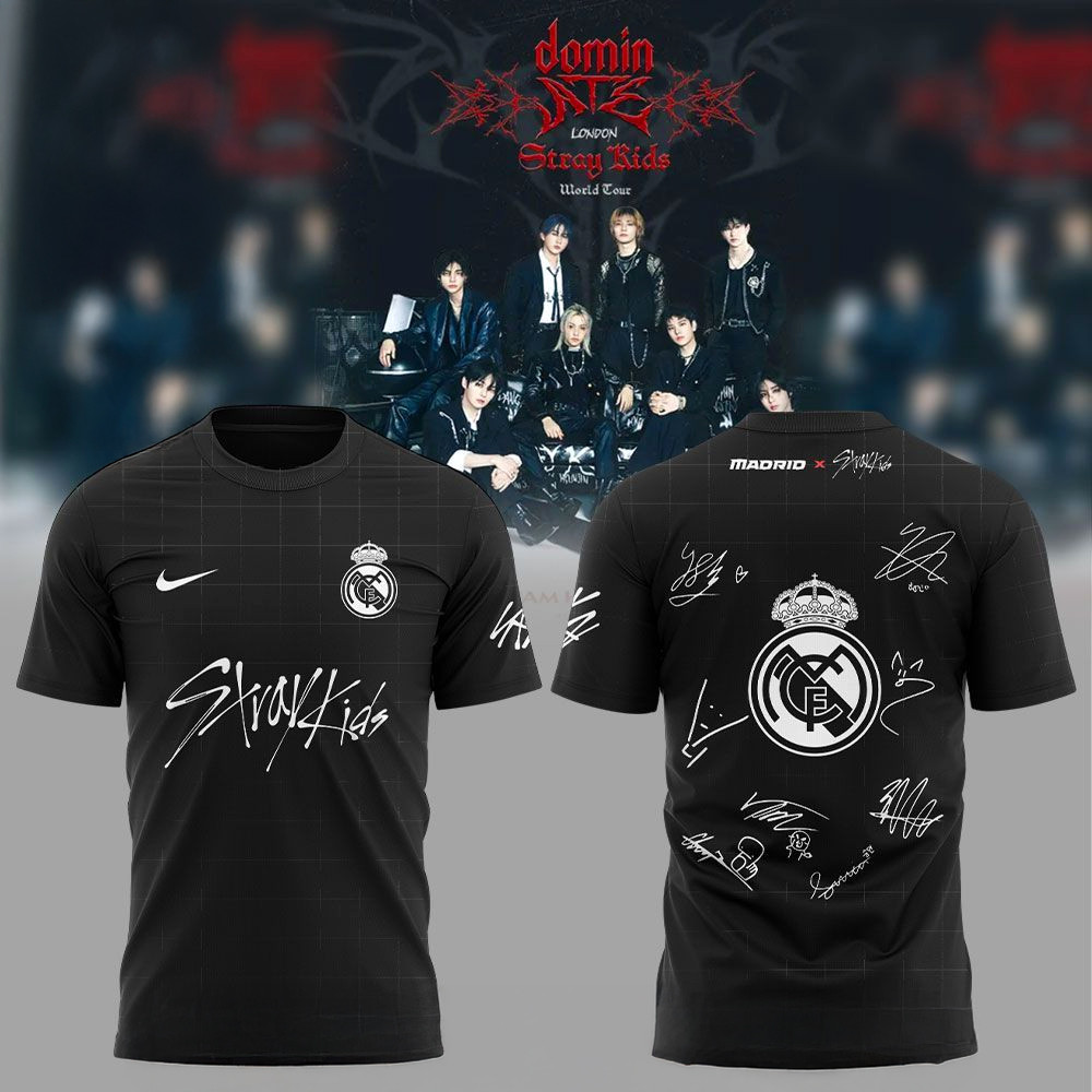 Real Madrid Fc Stray Kids Show Signature Shirt Fan Merch Gifts For Husband