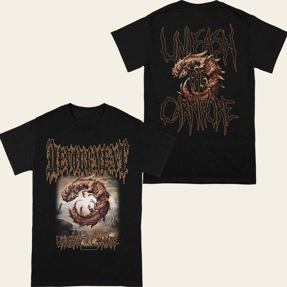 Realityfade Merch Devourment Unleash The Carnivore Shirt Gift For Dudes Birthday Gifts For Fans