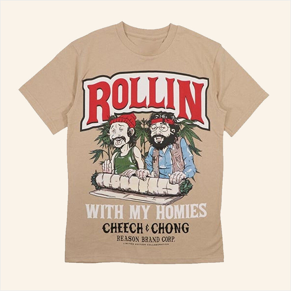 Reason Clothing Cheech Chong Rollin T-Shirt Growaround Merch Best Friend Birthday Gifts