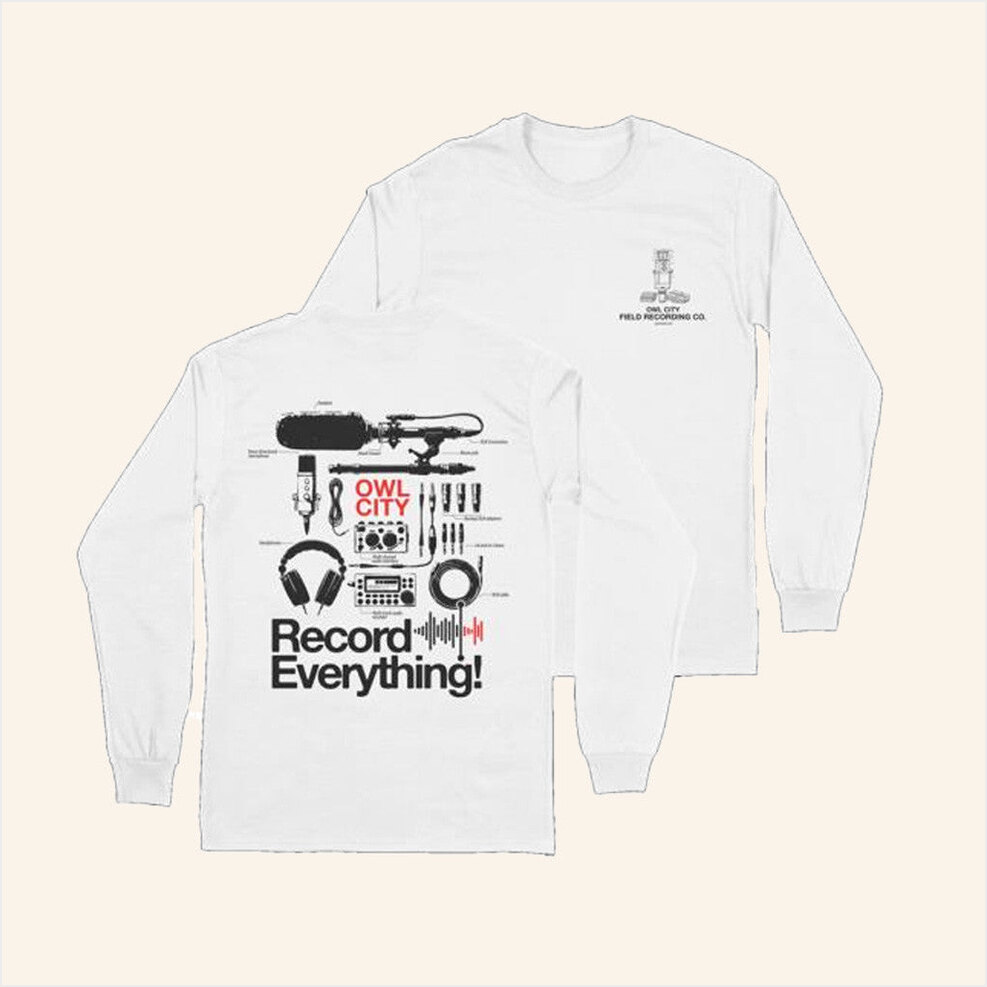 Record Everything Long Sleeve Shirt Owl City Music Merch Friends Birthday Gifts BFF Gifts