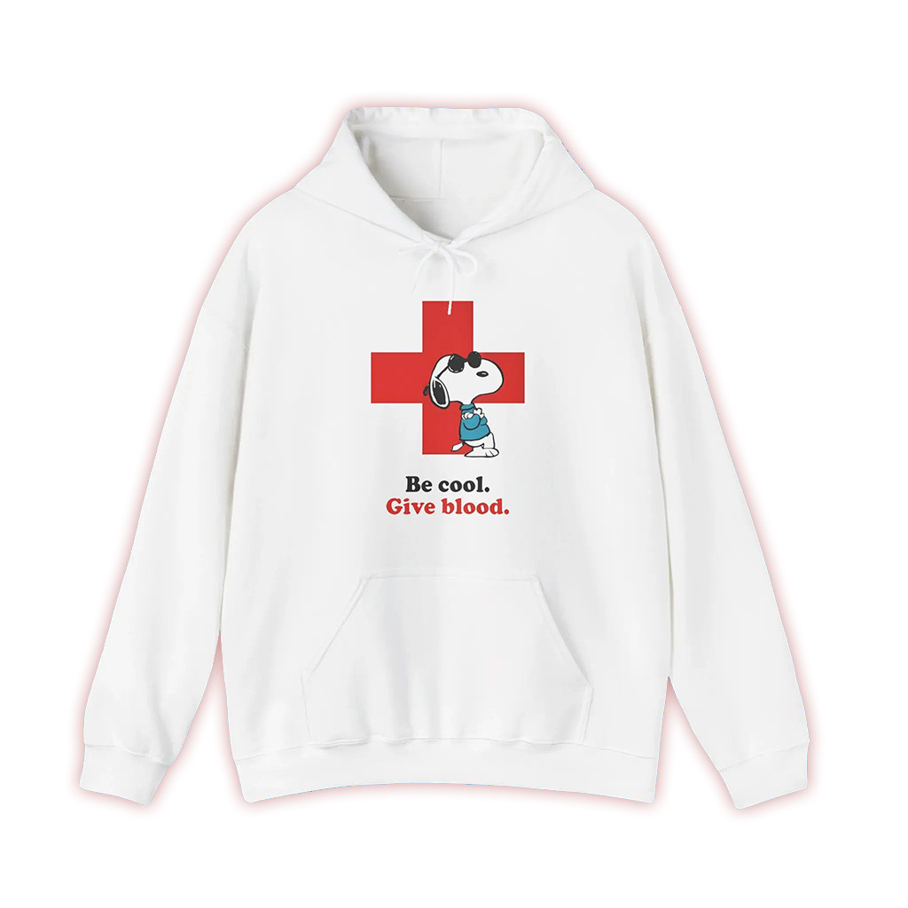 Red Cross Snoopy Hoodie Be Cool Give Blood Hoodie Gifts For Friends