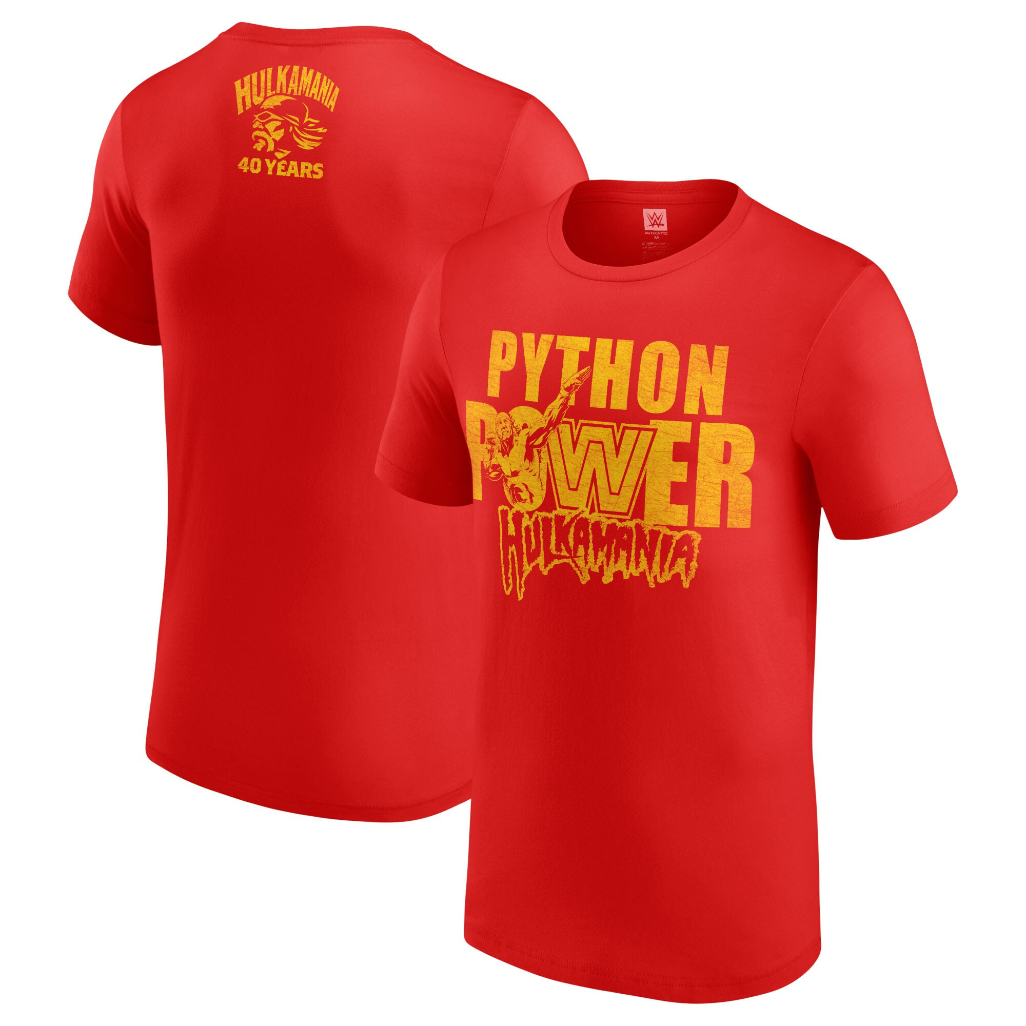 Red Hulk Hogan 40 Years Python Power Tshirt Hulk Hogan Merch