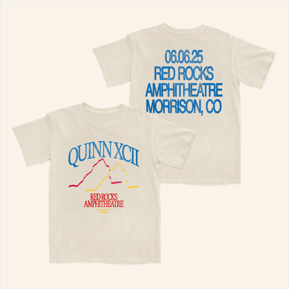Red Rocks 2025 T-Shirt Quinn XCII Merch Music Lover Birthday Gifts For Friends