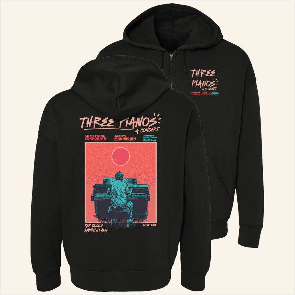 Red Rocks Event Zip Up Hoodie Andrew Mcmahon Merch Birthday Gifts For BFF Christmas Presents