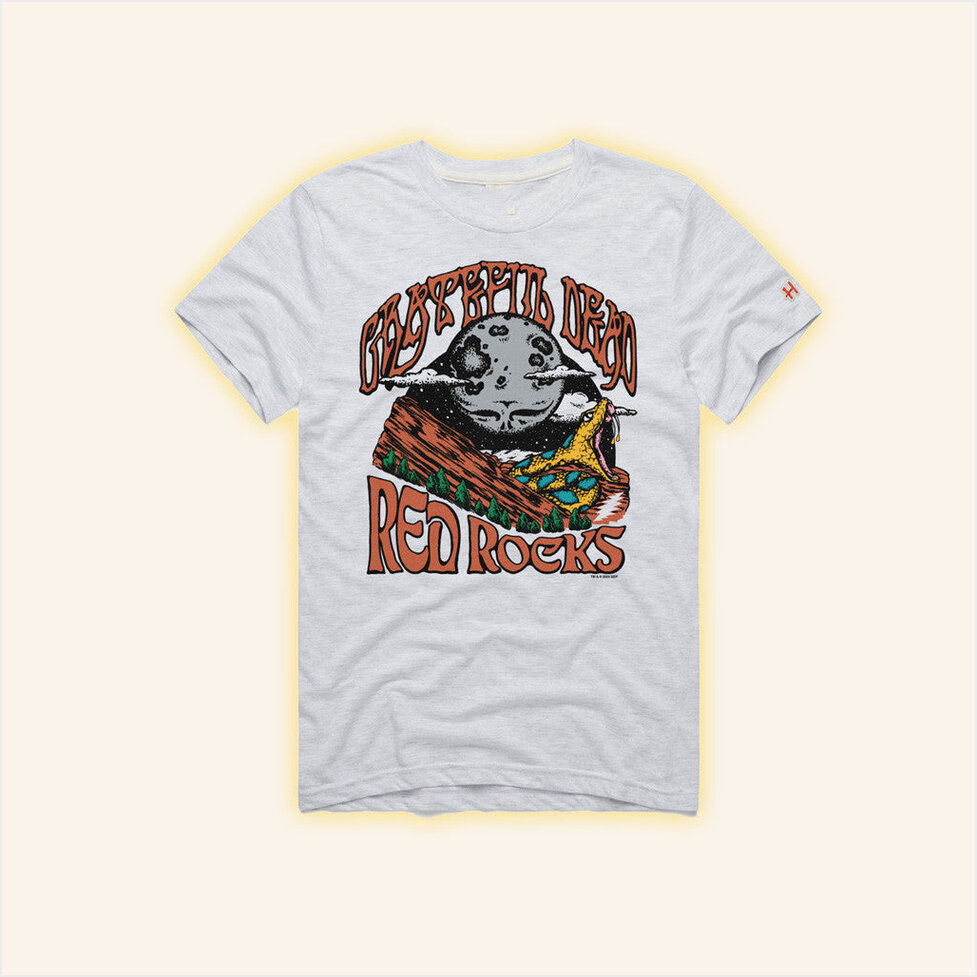 Red Rocks Grateful Dead Snake T-Shirt Red Rocks Online Merch Birthday Gifts For Friends