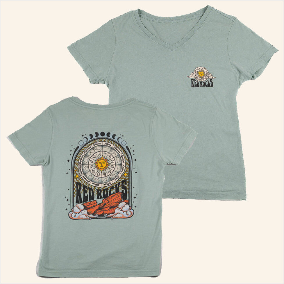 Red Rocks Ladies Vintage Zodiac Sage T-Shirt Redrocksonline Merch Birthday Gifts For Mom