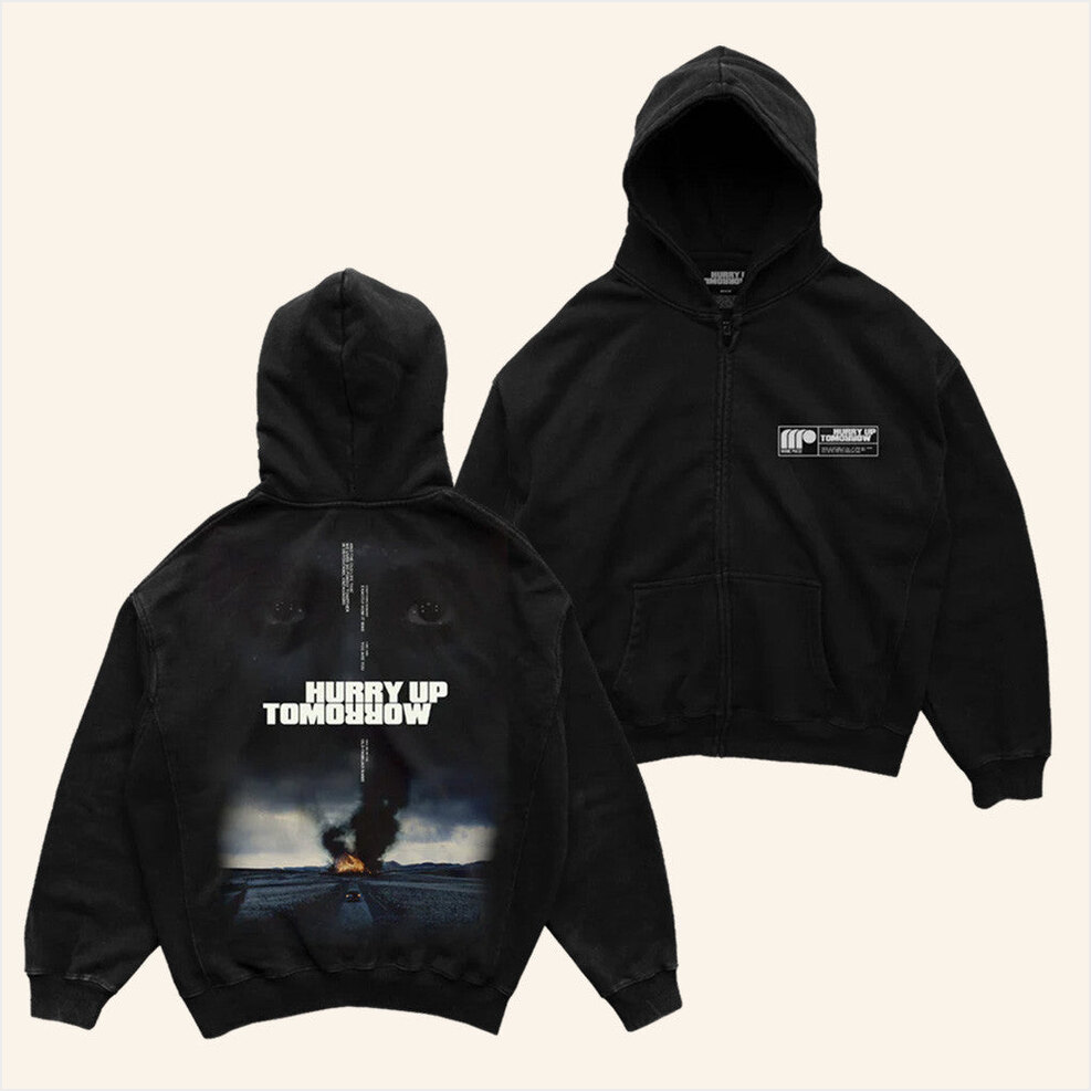 Red Terror Zip Hoodie The Weeknd Concert Merch Hurry Up Tomorrow Tour Merch 2025 Fan Gifts