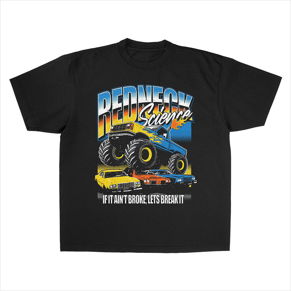 Redneck Science Monster Truck T-Shirt Westen Champlin Merch Father In Law Gifts Dad's Day