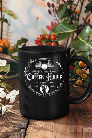 The Witches_ Brew Coffee House Salem Spooky Season Halloween Mug