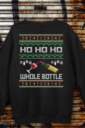 Wine Ugly Christmas Sweater Funny Alcohol Xmas Sweater Gift Sweatshirt