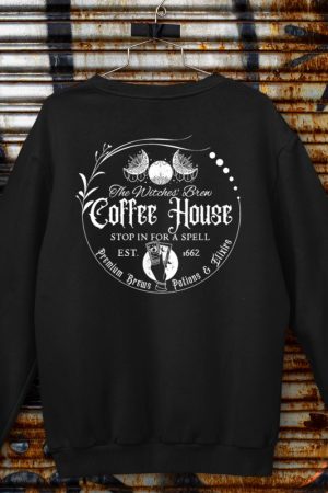 The Witches_ Brew Coffee House Salem Spooky Season Halloween Sweatshirt