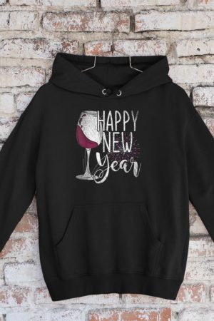New Year Party Wine Glass Happy New Year New Years Eve Hoodie