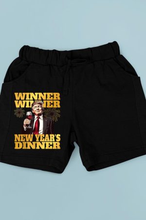 Funny Trump Winner Year's Dinner Trump Drinking Wine Short