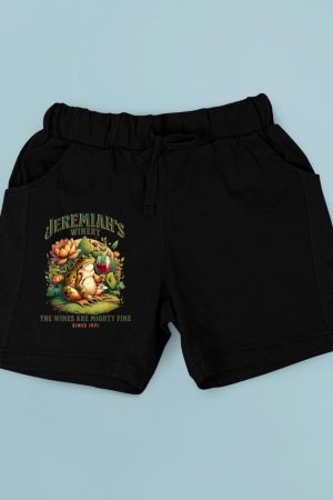 Funny Wine Lover Jeremiahs Winery Boho Cottage Core Bullfrog Short