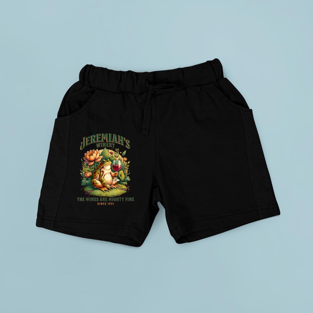 Funny Wine Lover Jeremiahs Winery Boho Cottage Core Bullfrog Short