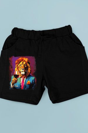 Lion Drinking Wine Short