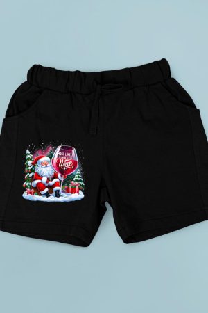 Most Likely To Drink All The Wine Funny Santa Wine Lover Short