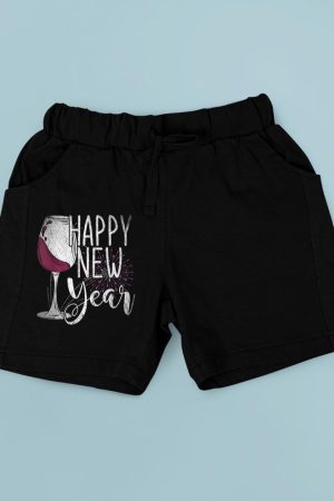 New Year Party Wine Glass Happy New Year New Years Eve Short