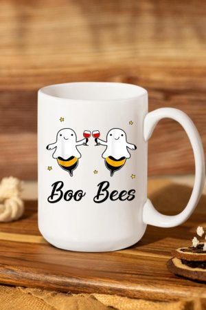 Boo Bees Drinking Wine - Bees Costume Boo Drinking Wine Mug