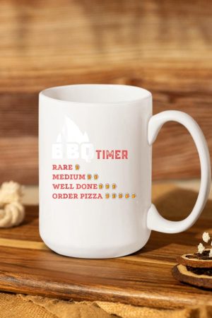 BBQ Beer Drinking Timer Funny Barbecue Pitmaster Dad Mug
