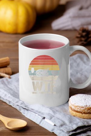 Thanksgiving WTF Pun Wine Turkey Family Funny Turkey Mug