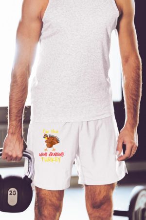 Wine Drinking Turkey Matching Family Thanksgiving Party Short