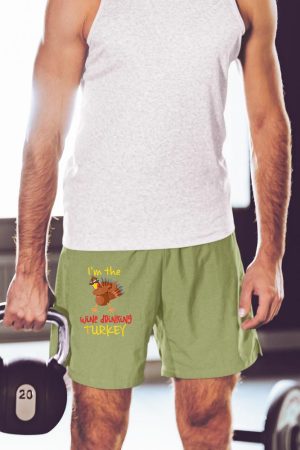 Wine Drinking Turkey Matching Family Thanksgiving Party Short