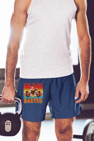 Vintage Time To Get Basted Thanksgiving Turkey Drinking Wine Short