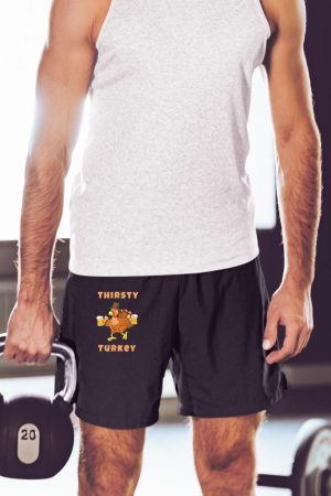 Thirsty Turkey Funny Beer Thanksgiving Drinking T-Shirt Short