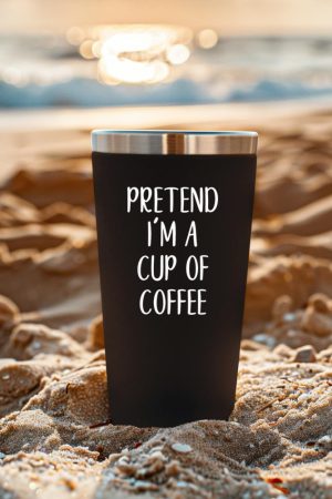 Pretend I'm A Cup Of Coffee Costume Halloween Easy Lazy Tumbler
