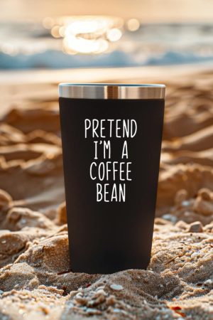 Pretend I'm A Coffee Bean Costume Halloween Lazy Quick Tumbler
