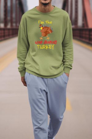 Wine Drinking Turkey Matching Family Thanksgiving Party Sweatshirt