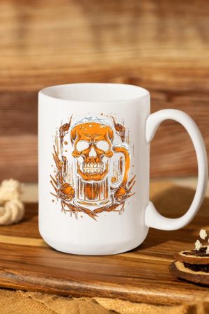 Skull Beer Halloween Costume Skeleton Drinking Craft Beer Mug