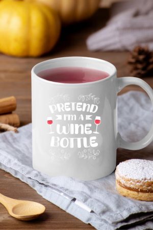 Pretend I'm A Wine Bottle Costume Lazy Easy Halloween Mug
