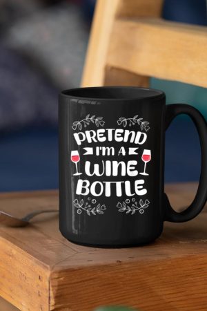 Pretend I'm A Wine Bottle Costume Lazy Easy Halloween Mug